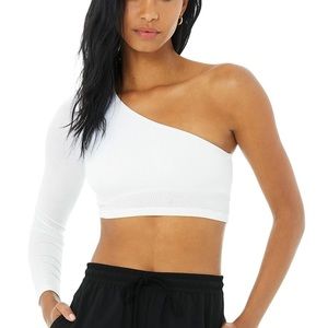 NWOT, alo yoga ribbed wave crop long sleev